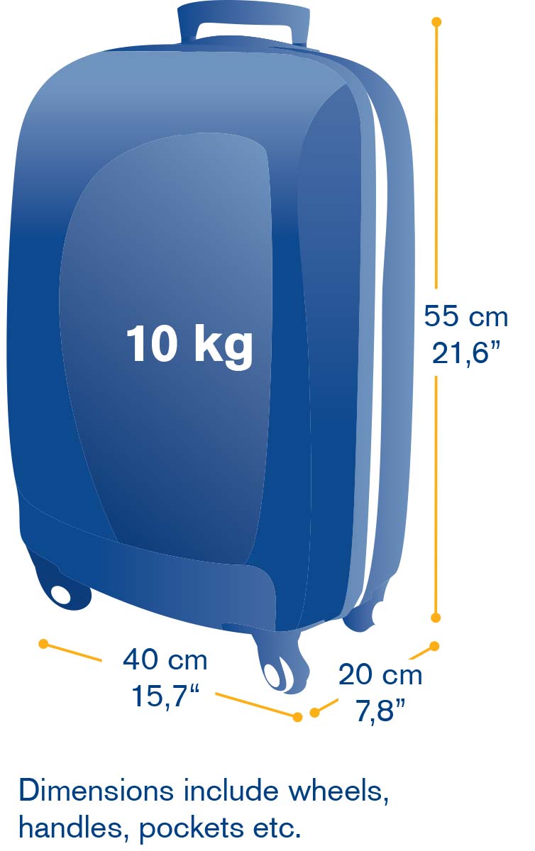 norwegian hand luggage measurements